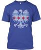 Polish Eagle Chicago Flag T-Shirt Made In the USA Size S To 5XL