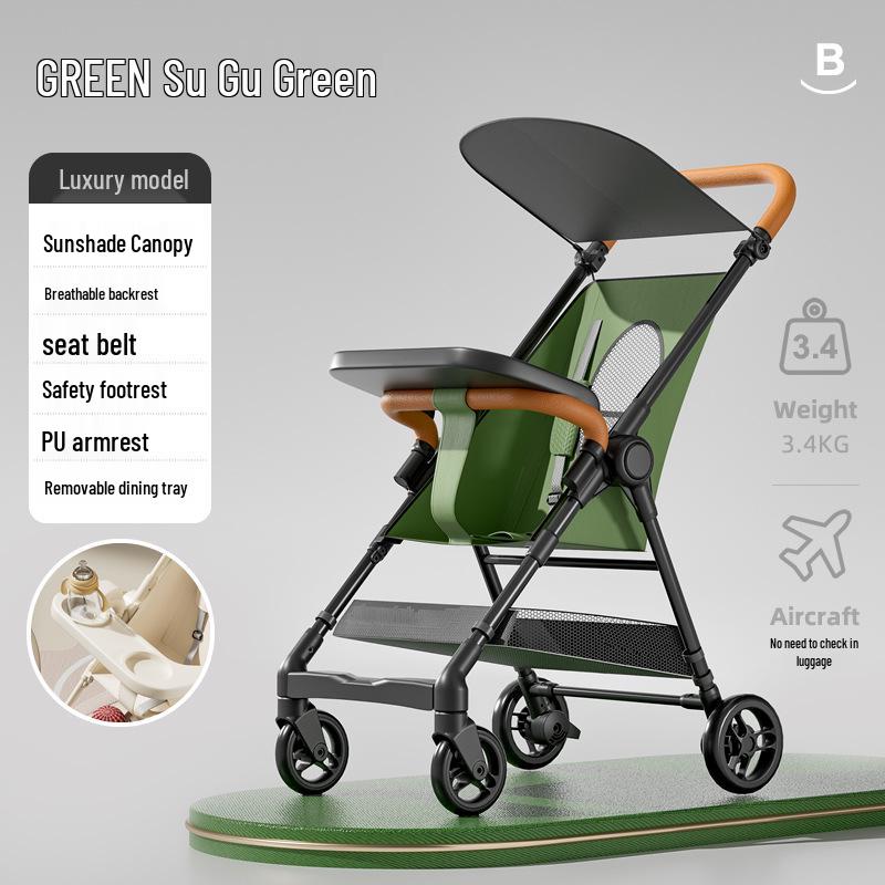 Compact Foldable Baby Stroller: Lightweight and Travel-Friendly, Carry-On Compatible