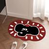 Elephant Red Cute Cartoon Bathroom Floor Mat Diatom Mud Absorbent Foot Mat Easy To Take Care of Quick Drying Bathroom Door Mat
