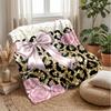 Glamorous Leopard Diamonds 1 Theme blanket Lightweight Warm Flannel Blanket Decorative Throw Blanket for Home Decoration