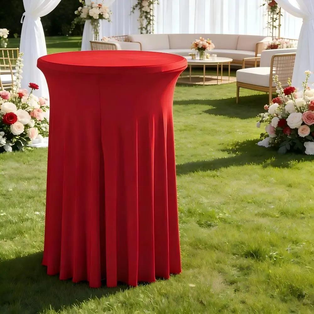 Solid Color Conference Table Skirt Elastic Bar Table Cover Practical Bar Counter Cover Hotel