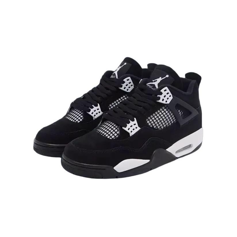 Кроссовки Air Jordan 4 Retro TD White Thunder Baby черные FV4538-001
