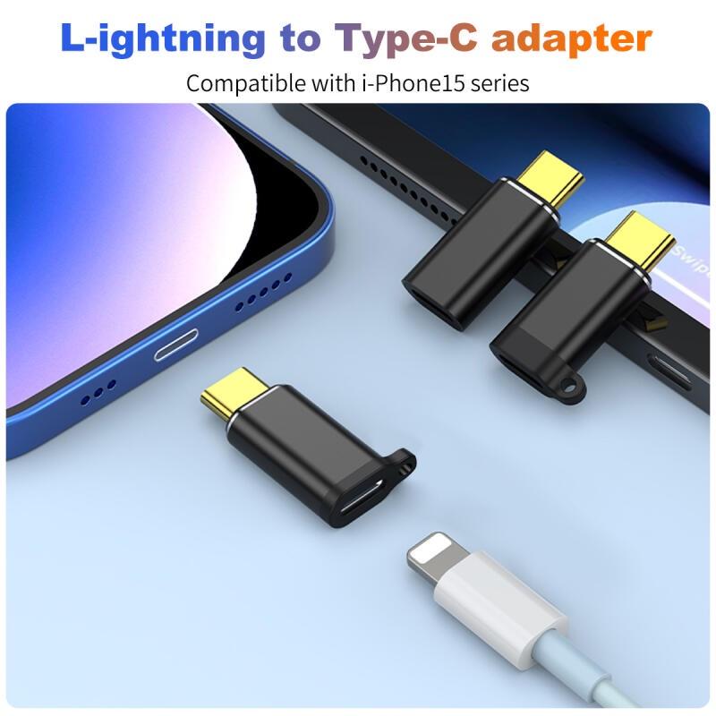FONKEN PD60W Lightning Male To USB C Female Adapter Connector Fast Charging Data Adaptor Converter for iPhone 15 Series