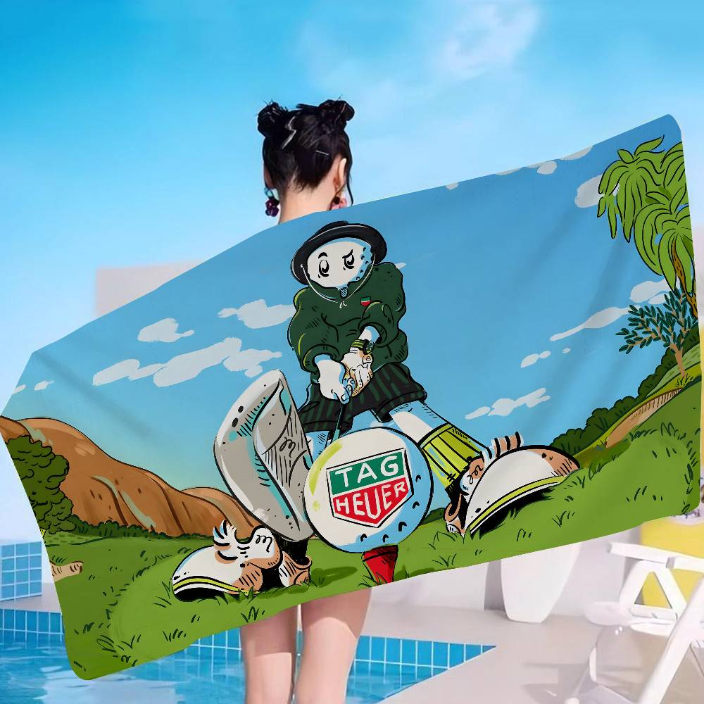Fashion M-Malbon Golf Art Bath Towel Microfiber Soft Water Absorbing Breathable For Girl Kids Decorative Cartoon Beach Towel