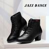 Faux Dance Boots Black Adult Women's Outdoor Modern Social Dance Shoes Sailor Dance Shoes High Top Breathable Dance Boots