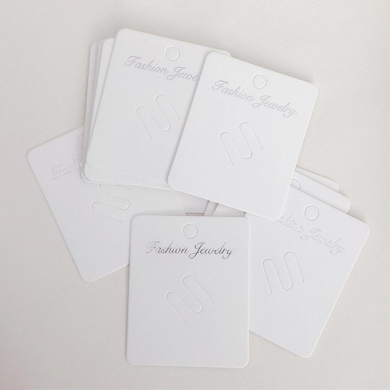 50Pcs  Brooches Display Cards High Quality Pins Blank Paper Tag Jewelry Packaging Cards Sale Hang Price Tag Cards