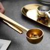 Кофейная ложка-зажим для пакетов, мерная ложка из нержавеющей стали со встроенным зажимом, пищевого качества, незаменимый инструмент бариста для свежести и точности