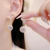 Exquisite High-End Flashy Diamond Earrings with Simple Luxury Design