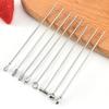 9 шт. Шпажки для коктейлей из нержавеющей стали, многоразовые палочки для мартини и фруктов, металлические зубочистки для вечеринки, кухни, KTV, свадьбы