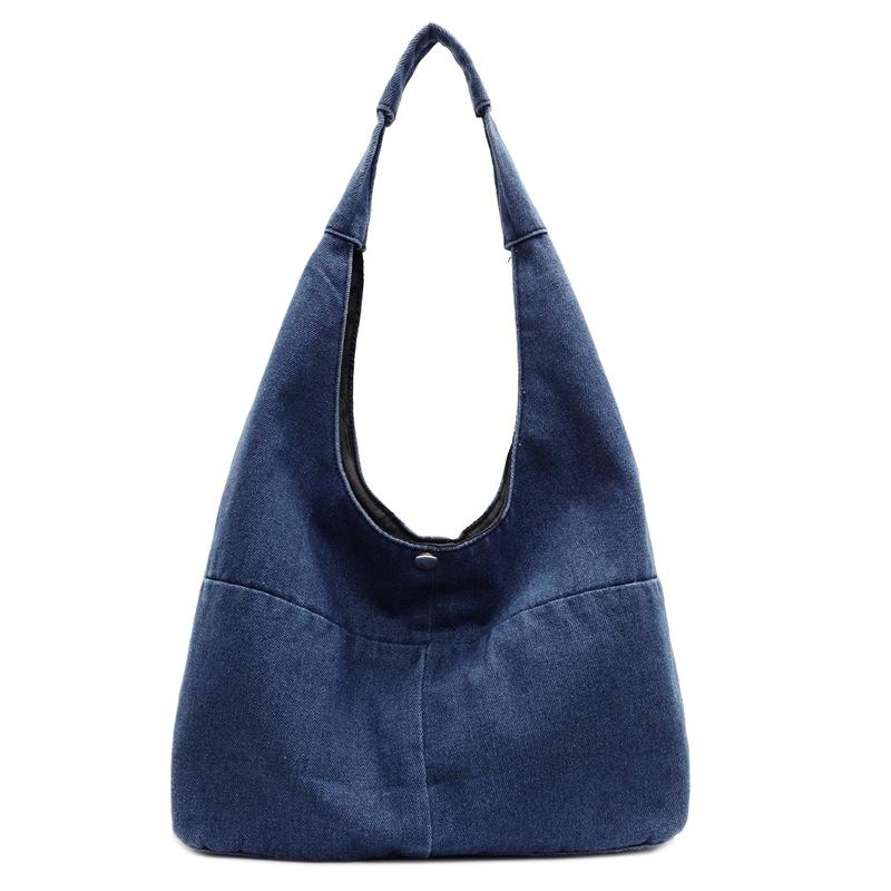 Version Small Fresh Denim Women's Underarm Bag 25 New Simple Shopping Bag Shoulder Commuter Bag