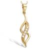 [J0167] - Gold Plated Pendant 'Goddess' White Gold - 29x6 Mm