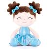 Мягкие игрушки Curly Girl Glitter Series Baby Girl Мягкая кукла для первого дня рождения ребенка 30 см Синяя