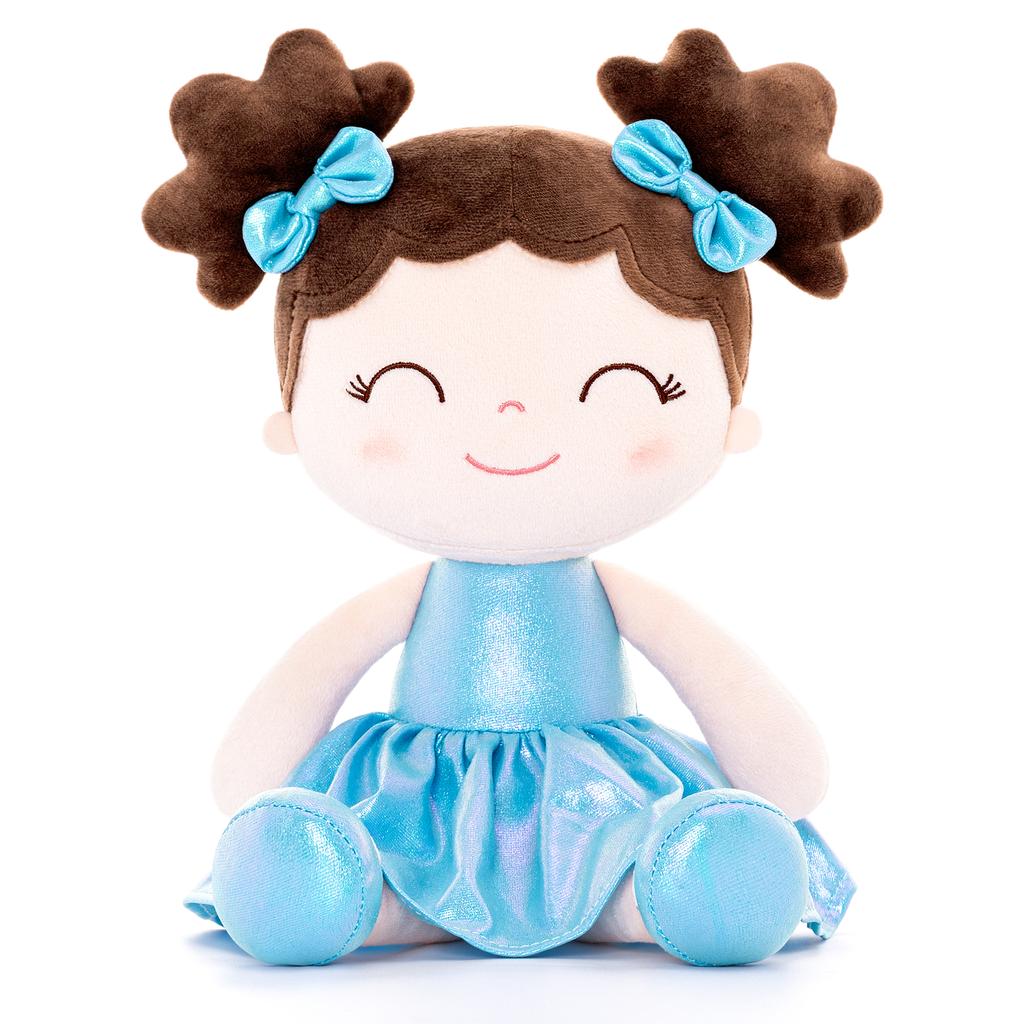 Мягкие игрушки Curly Girl Glitter Series Baby Girl Мягкая кукла для первого дня рождения ребенка 30 см Синяя