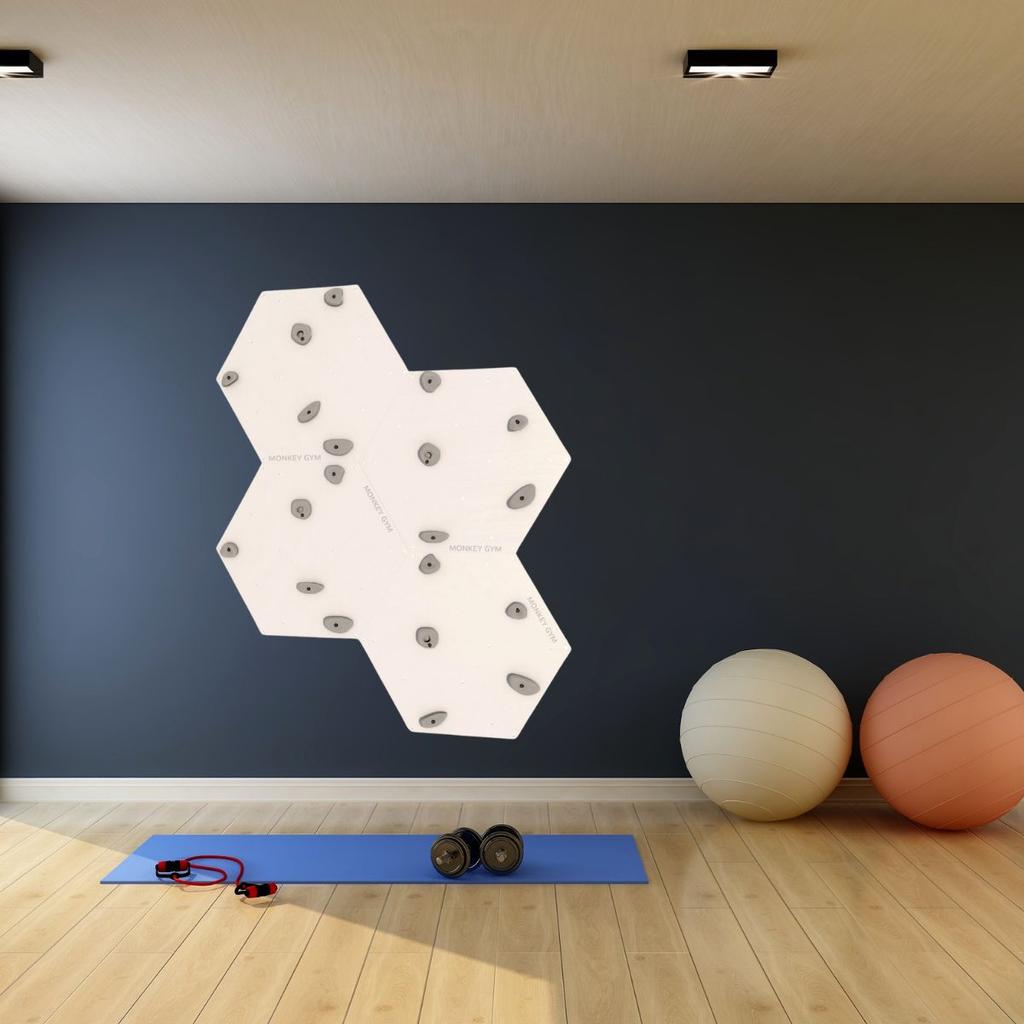 Скалолазный куб 4 Белый - Серые зацепы