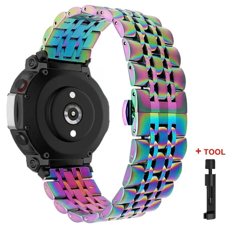 Для Amazfit T REX 3 Ремешок из нержавеющей стали Для Amazfit T Rex Pro/T-Rex Металлический браслет Ремешок для Amazfit T-Rex 2 amazfit tex Ремешки