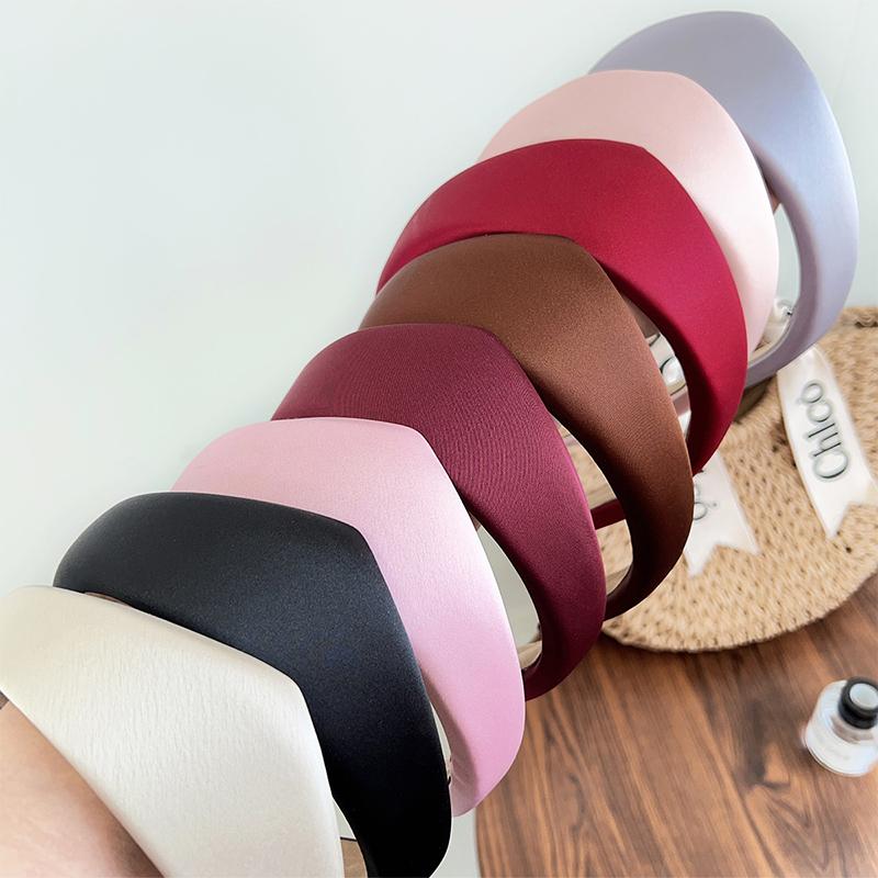 Simple Triangular Solid Color Headband Anti Slip Adult Wide Edge Headband For Girls Retro 2025 Hair Accessories Gift