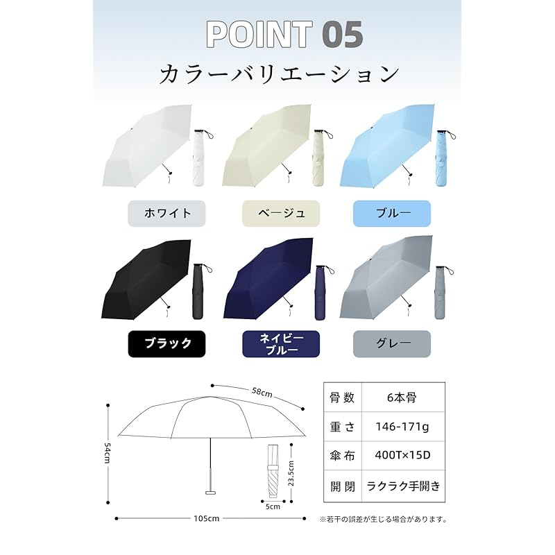 Folding Umbrella [Ultra Light 97~171g] Carbon Umbrella Parasol UV Cut For Both Rain and Shine Folding Umbrella Lightweight Durable Ladies Shading Heat