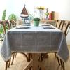 Waterproof Plaid Imitation Cotton And Linen Embroidery Fringed Lace Geometric Rectangular Dining Table Coffee Table Tablecloth Tablecloth