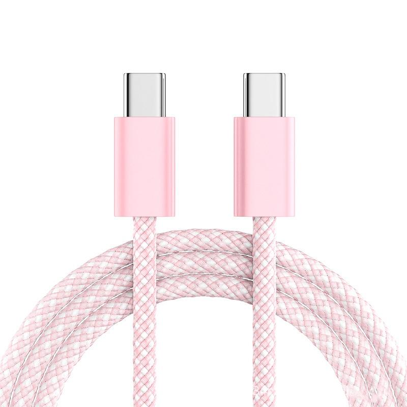 Цветной кабель USB-C на Type C Для Apple iPhone 11 PD 61 Вт Быстрая зарядка Для Huawei Xiaomi Samsung Type C Плетеный кабель Аксессуары