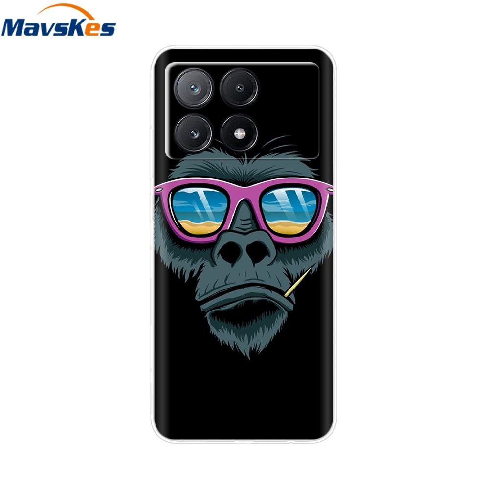 Чехол для Xiaomi Poco X6 Pro Мягкий ТПУ Силиконовый Телефон Прозрачная Крышка Для Xiaomi Poco X6 5G Чехол Бампер Pocox6 X 6 5G 2024 Funda Coque