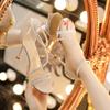 French Small Sandals Girl 2025 New Summer Stiletto with Skirt Rhinestones Word with Temperament High Heels Fairy Style