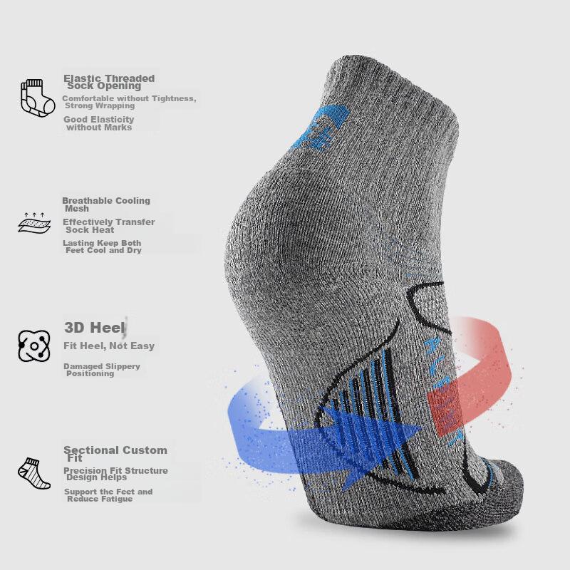 ALPINT MOUNTAIN Ermont CoolMax Professional Running Socks for Men, Hiking Socks, Mid-Calf Sports Socks