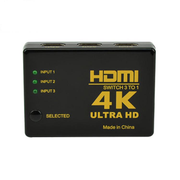 4K HDMI-переключатель 3x1 с ИК-пультом дистанционного управления