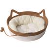 Плетеная кошачья корзина, корзина-кровать для кошки, круглая плетеная комната из веревки, кошачье гнездо, подходит для сезонов, летний домик-когтеточка