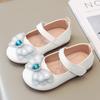 Кожаные туфли для маленьких девочек, милые детские повседневные балетки принцессы для свадебной вечеринки, со стразами, бабочкой, кристаллами, сердечком, модные, новые, мягкие