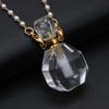 1 шт. модный натуральный камень прозрачный кварц флакон духов кулон жемчужная цепочка ожерелья для женщин свадебные украшения поставки