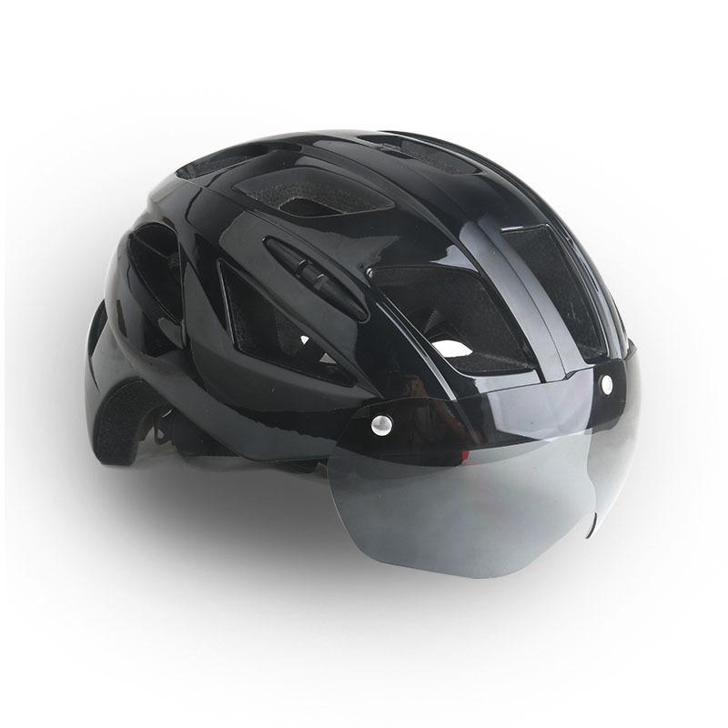 Road Bicycle Helmet Magnetic Goggles Cycling Helmet Bicycle Helmet Men and Women Road Bicycle Mountain Bike Helmet