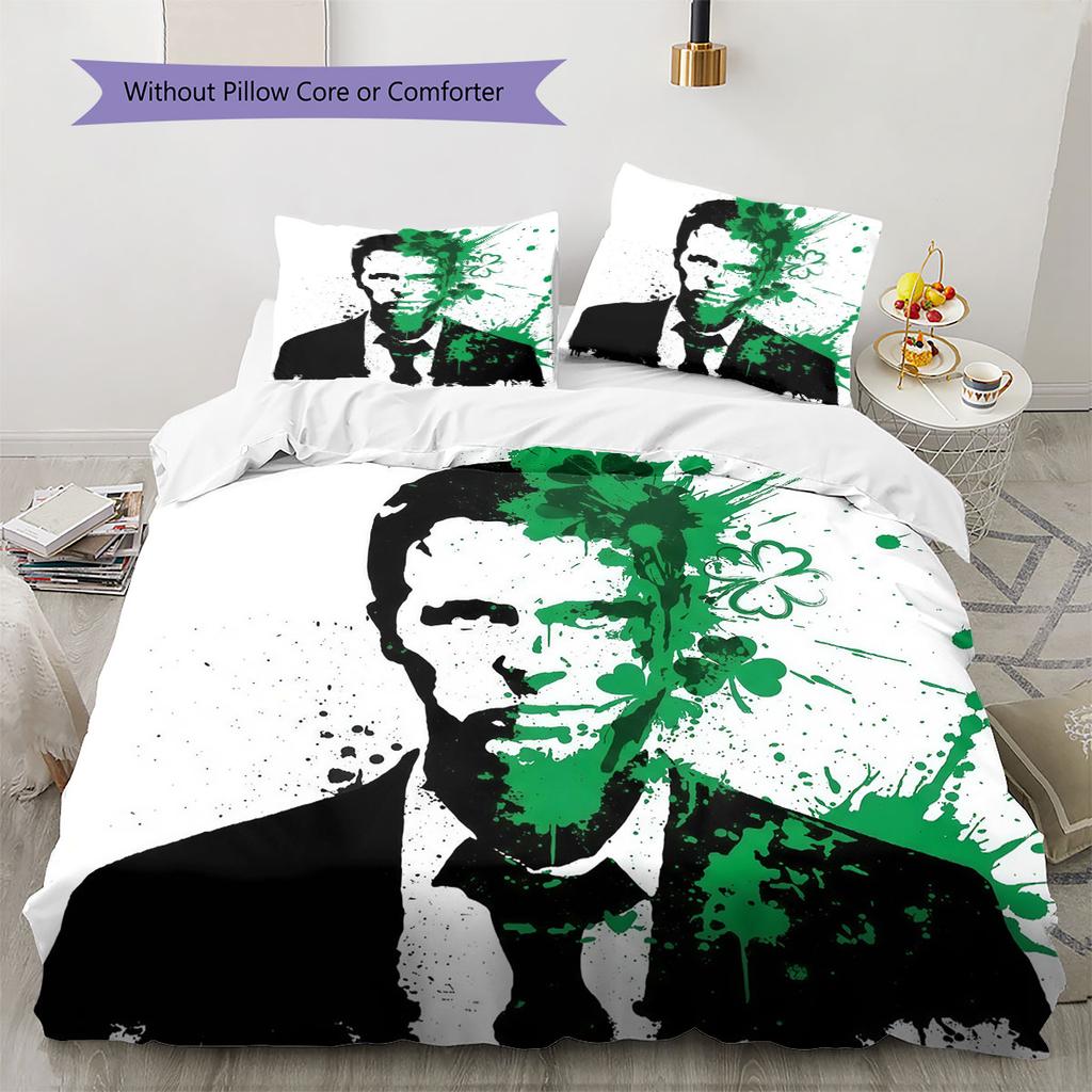 Fight club Pattern Bedding Quilt Set Quilt Cover Pillowcase Home Decoration Birthday Gift (1 * duvet cover + 2 * pillowcase, without core)