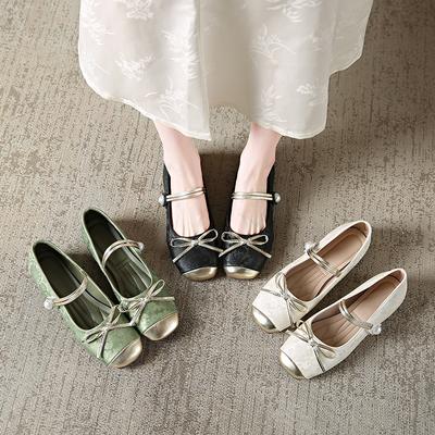 Новые многофункциональные женские туфли Мэри Джейн Модные элегантные легкие арочные толстые каблуки удобные вышитые классические