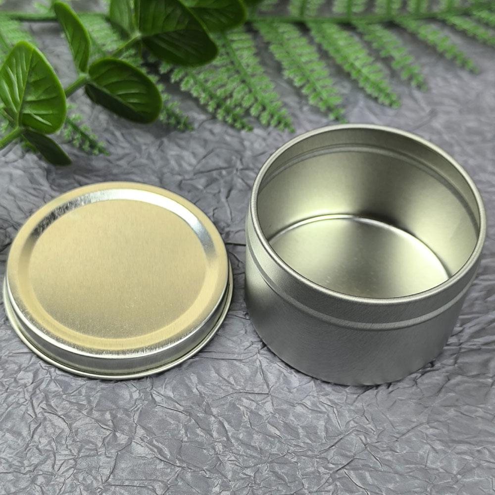 Серебряные банки для свечей Изготовление свечей Металлическая коробка Пустые банки с металлическими крышками Цилиндрический контейнер для свечей Хранение ювелирных изделий Подарки на день рождения своими руками