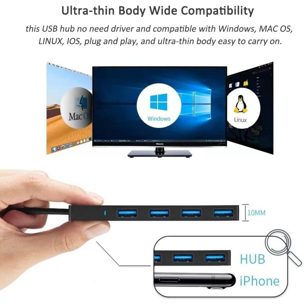 Разветвитель USB HUB3.0, один филиал, четыре порта, концентратор USB 3.0, многофункциональный компьютерный разветвитель