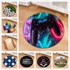 Bedroom Floor Carpet Anti-Slip Indoor Door Mat Entrance Game Console Room Carpet Round Children Living Room Carpet Chair Mat