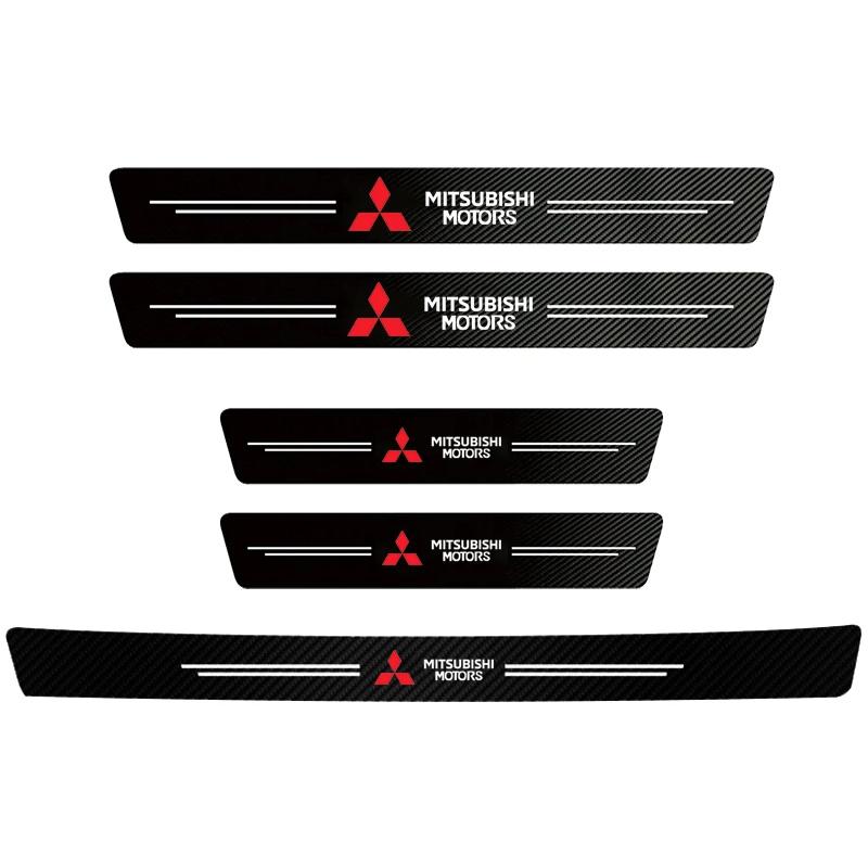 Наклейка на порог автомобиля из углеродного волокна, водонепроницаемая защитная полоса для Mitsubishi Eclipse Lancer Outlander Pajero ASX Colt I200