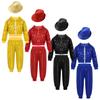Children Dancewear Suits Kids Girls Boys Shiny Sequins Clothing Sets Hip Hop Dance Stage Costumes