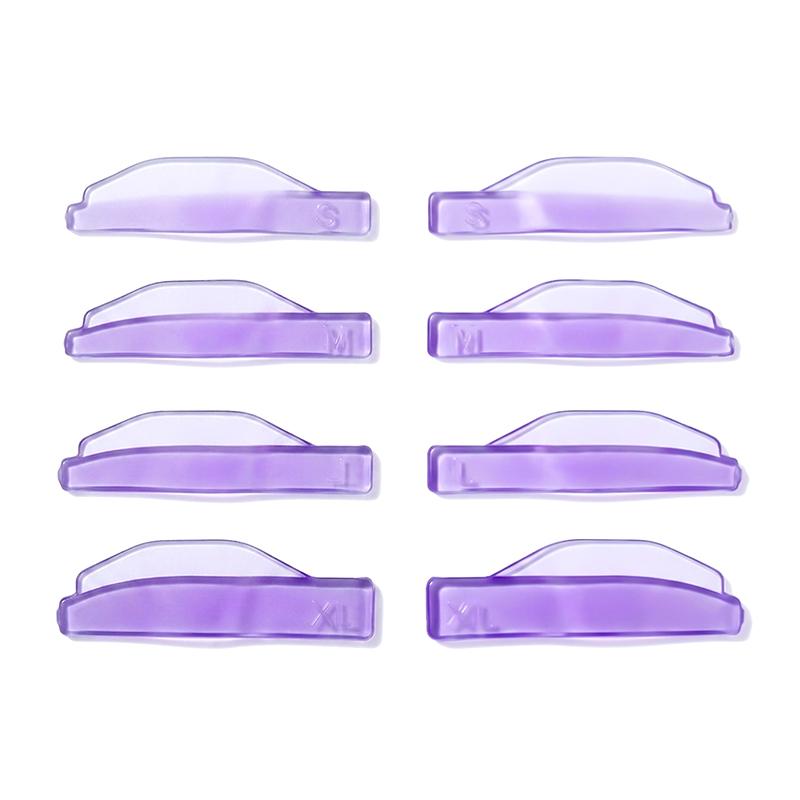 Crescent Silicone Lash Lift Shields, Pink 4 Sizes S/M/LXL Reusable Eyelash Perm Pads for Salon Lamination