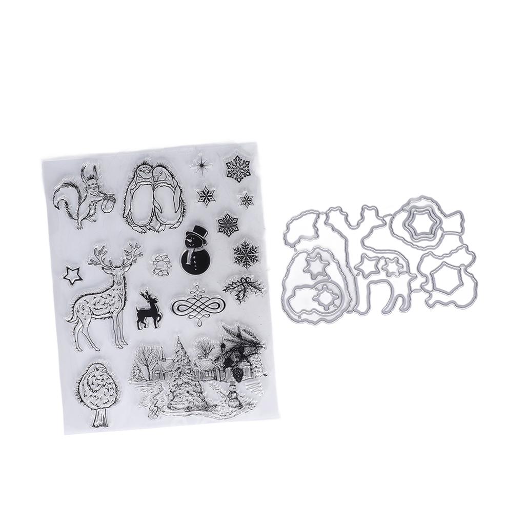 Прозрачный штамп в рождественском стиле, прозрачный, широко используемый, прозрачный штамп с резкой 