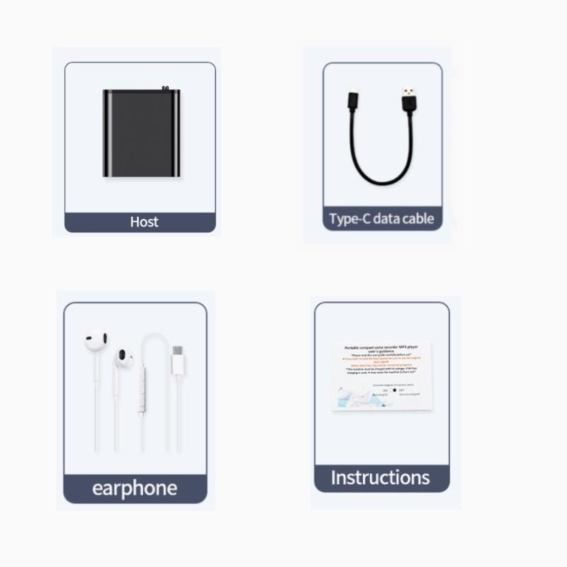 Agc Activated Mini Voice Recorder Espia 4-32gb Magnetic Intelligent Audio Sound Dictaphone Hd Noise Reduction Record Mp3 Player