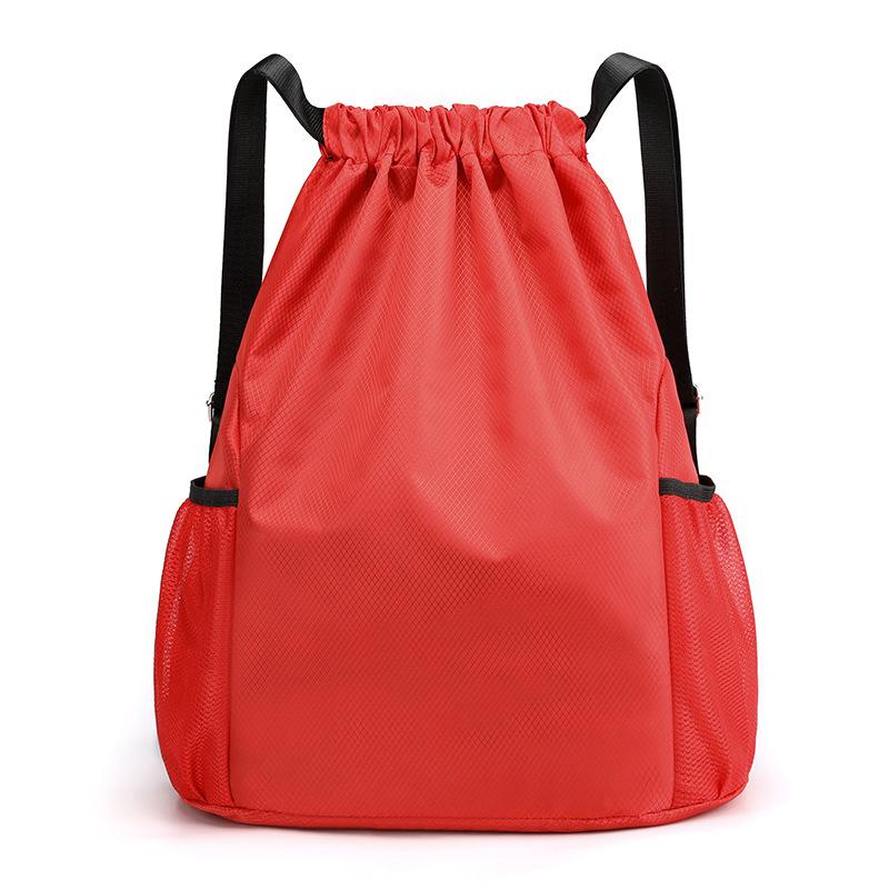 Drawstring Backpack Large Capacity Water Resistant Nylon Gym Bag for Travel and Sports Lightweight Sack for Men Women