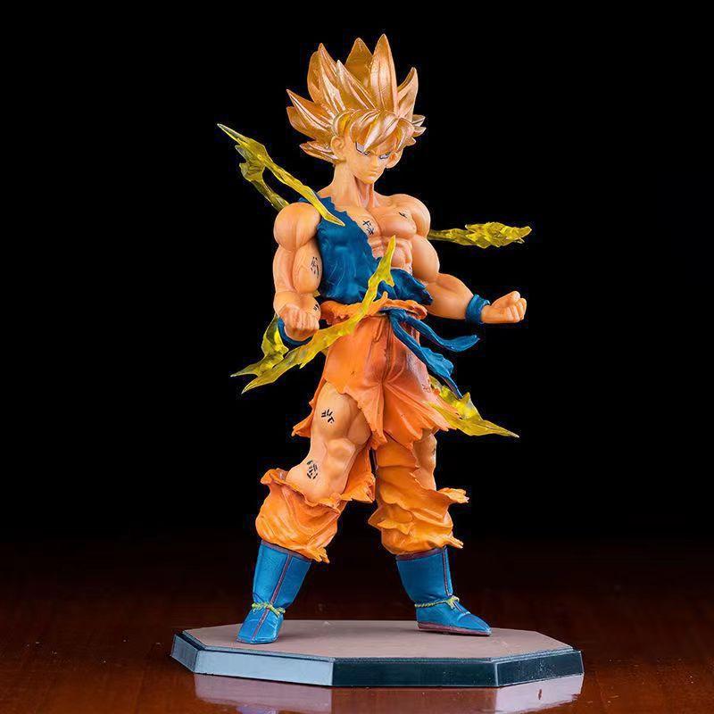 Горячая аниме фигурка Сон Гоку Супер Сайян из Dragon Ball 17 см / 6,69 дюйма Фигурка Гоку DBZ Модель Подарки Коллекционные фигурки для детей