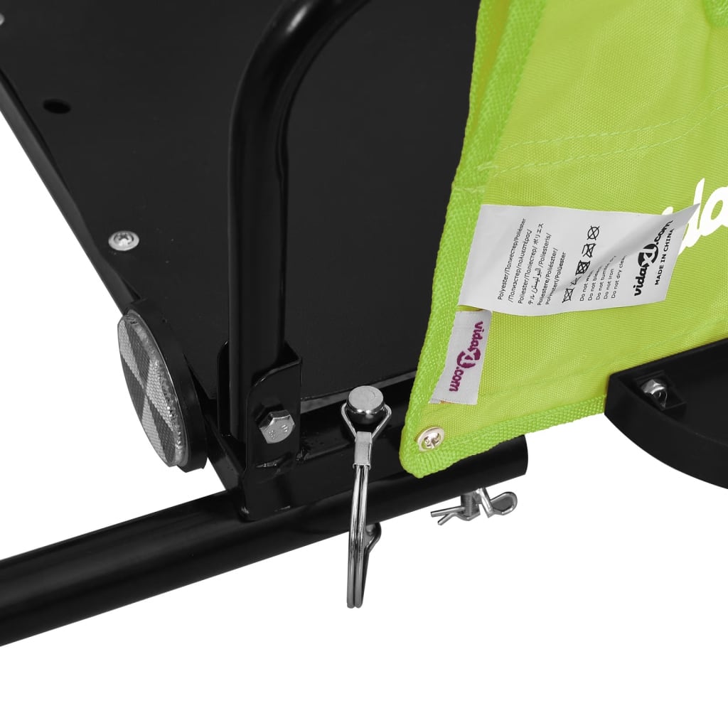 Bicycle Trailer Green Oxford Fabric and Iron