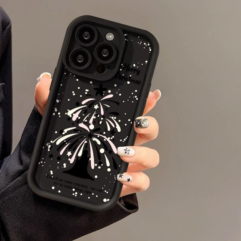 Рождественский чехол для iPhone 11 13 12 14 15 16 Pro Max XR XS Samsung A15 A55 A05 Redmi 12 13C OPPO A16 A18 A60 Reno 11 Vivo Y17S Y12 infinix note