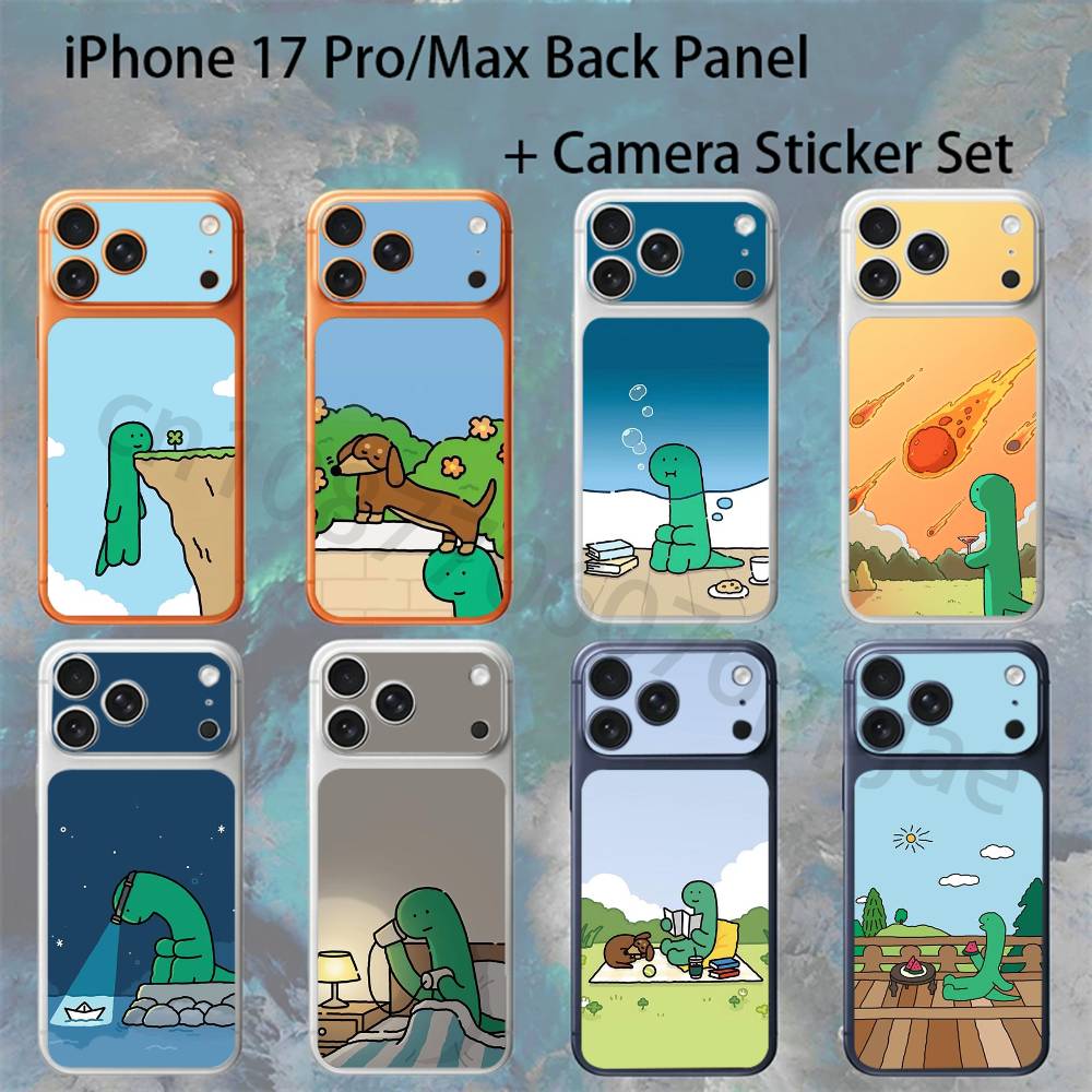 Cute cartoon dinosaur Joguman For iPhone 17pro/proMax Full body Back Cover Decal Skin Colorful Rear Protective Sticker Film