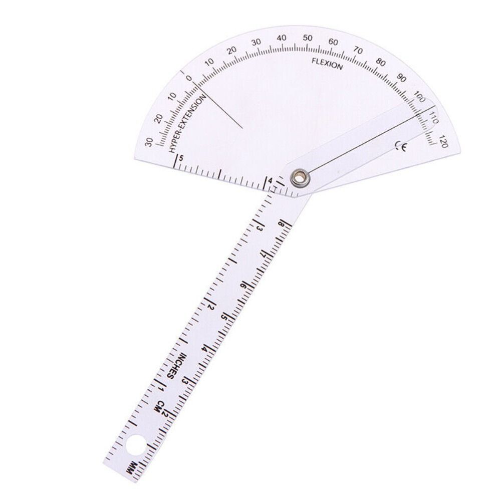 Медицинский гониометр на палец, профессиональная линейка для позвоночника, прочная угловая линейка