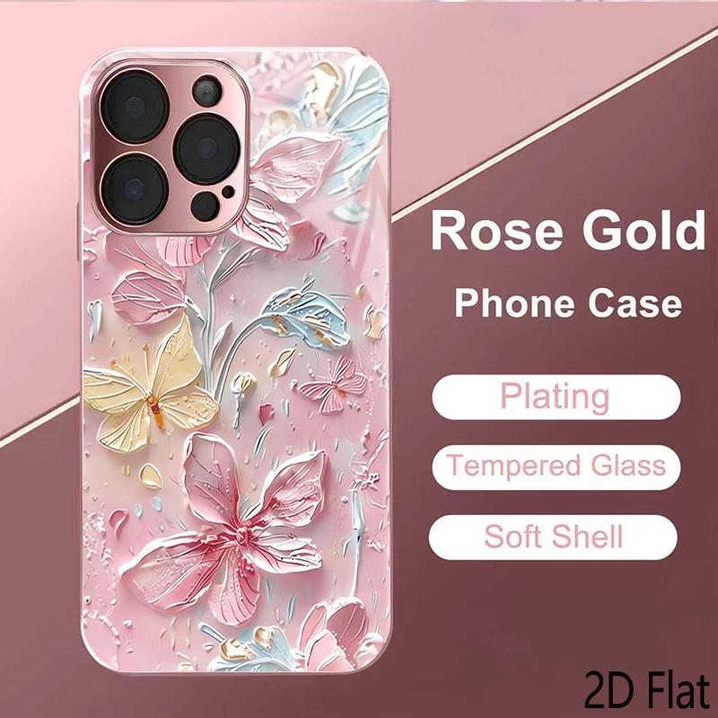 EfFlora 2DFlat Для iPhone17 18 16 15 14 13 12 11 Pro Max XS XR 8 7Plus Чехол для телефона Ударопрочный Защитный Задняя крышка