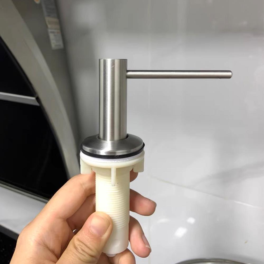 Дозатор пены для мытья посуды для кухонной мойки, цельная латунь, вращающаяся на 360° головка, держатель для жидкого средства для мытья посуды, силиконовая трубка, шланговый аксессуар