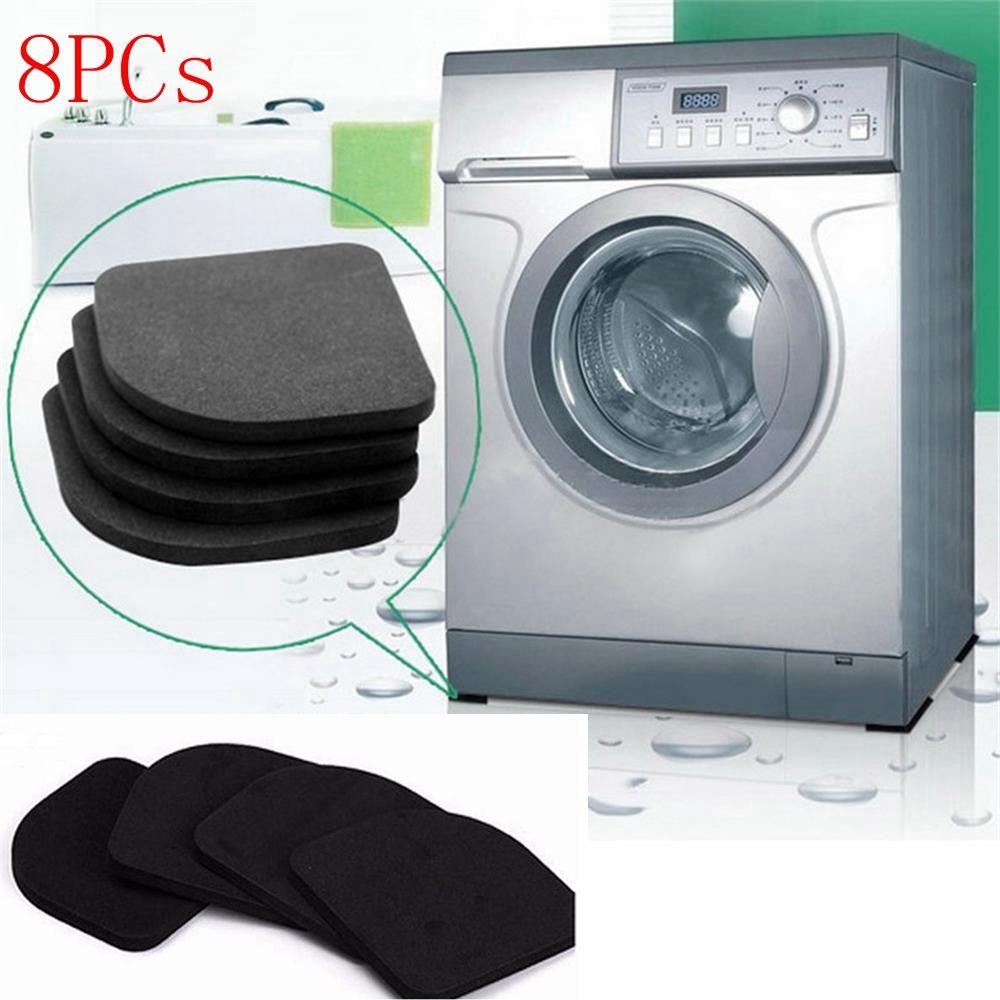 8PCs Black Household Home Supplies Non-slip Anti Vibration Mat Reduce Noises Tools Shock Mute Pads